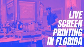 On Site Event T Shirt Printing in Orlando Florida Live Screen Printing