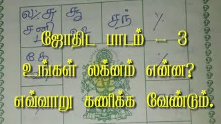 உங்கள் லக்னம் என்ன? எவ்வாறு கணிக்க வேண்டும். ஜோதிடப்பாடம் - 3