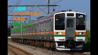 走行音14 2021/03/20 上越線 211系3000番台高崎車 高崎→水上