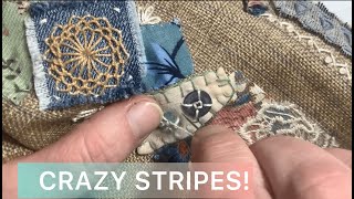 CRAZY STRIPES! Handmade Relax. Art Textiles.