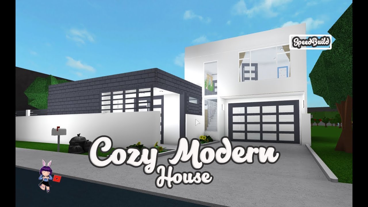 ROBLOX │Bloxburg - [SpeedBuild] Cozy Modern House - YouTube