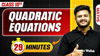 ⁠Quadratic Equations in 29 Minutes || Mind Map Series for Class 10th