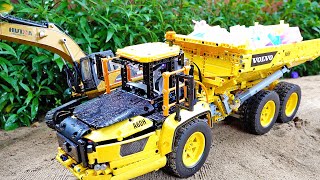 레고 테크닉 조립놀이 중장비 포크레인 트럭 구출놀이 Lego Car Toy Assembly with Excavator Truck