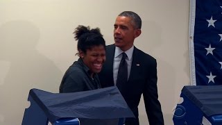 Chicago voter to Obama: "Don't touch my girlfriend"