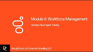 Genesys Cloud Agent Module 6 Workforce Management