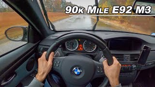 2010 BMW E92 M3- Bargain or Money Pit? Rainy POV Drive (Binaural Audio)