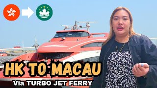 Going to MACAU from HONG KONG via TURBO JET Ferry 🇭🇰🇲🇴