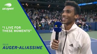 Felix Auger-Aliassime On-Court Interview | 2021 US Open Round 3