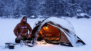 Winter Camping In Freezing Temperatures In Snow