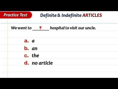 Quick Quiz – Definite & Indefinite Articles | English Grammar Test by Quality Education