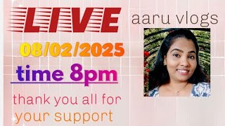 Aaru vlogs is live എല്ലാവർക്കും ലൈവിലേക്ക് സ്വാഗതം❤️❤️❤️❤️❤️🎉🎉🎉🎉👍