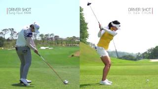 [골프스윙동영상] 박성현vs전인지(측면)_sunghyun park vs ingee chun [스윙학개론_Golf swing HD]