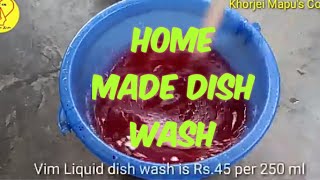 How to make liquid dish wash #KhorjeiMapu #DIY #home_made #dish #chemistry