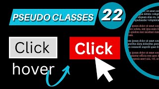 22. Master pseudo-classes in 6 minutes - Hover, Click & More!