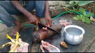 నాటుకోడి మాంసం ఎలా Cleaning  చేసుకోవాలి  // Village style నాటుకోడి chicken పులుసు Preparation.