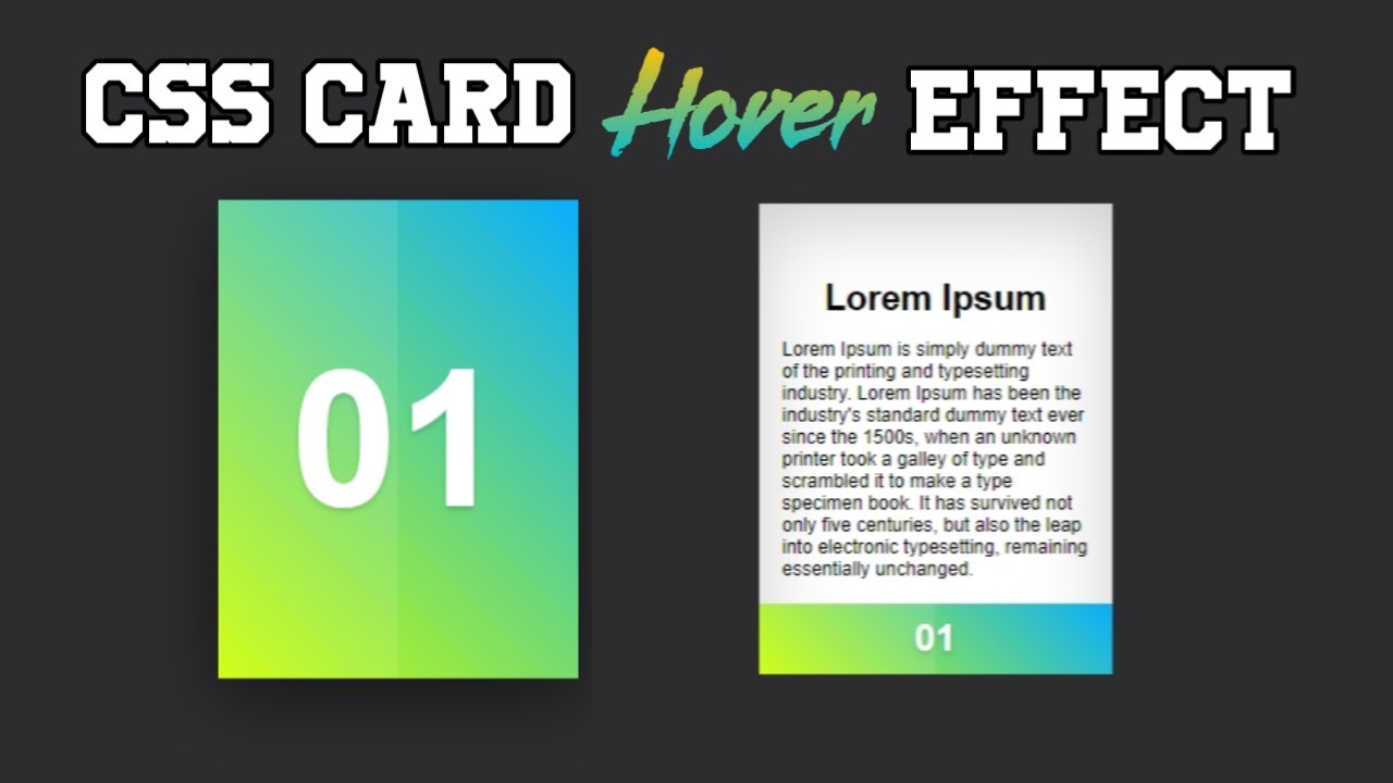 Awesome Css Card Hover Effects Using Html And Css Html Css Tutorial ...