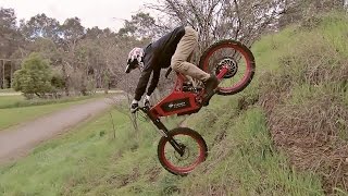 Jarryd McNeil's first run on the Stealth B-52 electric bike from Stealth Electric Bikes.