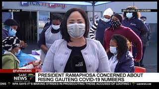 President Ramaphosa concerned about rising COVID-19 numbers in Gauteng