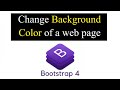 How to Change Background Color of a web page with Bootstrap