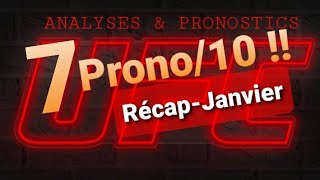 UFC Analyses \u0026 Pronostics 🚨 Récap Janvier !!