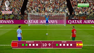 Morocco vs Spain - Penalty Shootout | 1/8 Final | FIFA World Cup Qatar 2022 | eFootball PES Gameplay