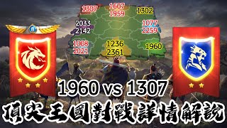 [萬國覺醒] 頂尖王國對戰詳細解說（1960陣營 vs 1307陣營）