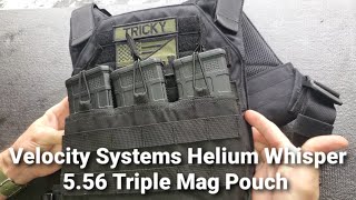 Velocity Systems Helium Whisper 5.56 Triple Mag Pouch