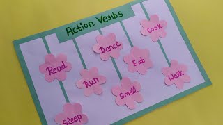 Action verb TLM Chart Project | tlm for primary school