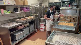 Baker Making Fresh Donuts Behind The Scenes