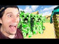 Ich spiele ULTRA REALISTISCHES Minecraft gegen 30 CREEPER