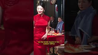 Elegant Bride in Red QiPao| 美丽新娘穿红色旗袍敬客 💍🥂