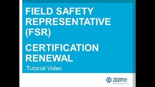 FSR Certification Renewal Instructional Video