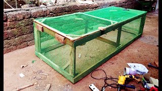 Easy Way To Make Chicken Coop At Home Using Wood and Iron Net | DIY Chicken House