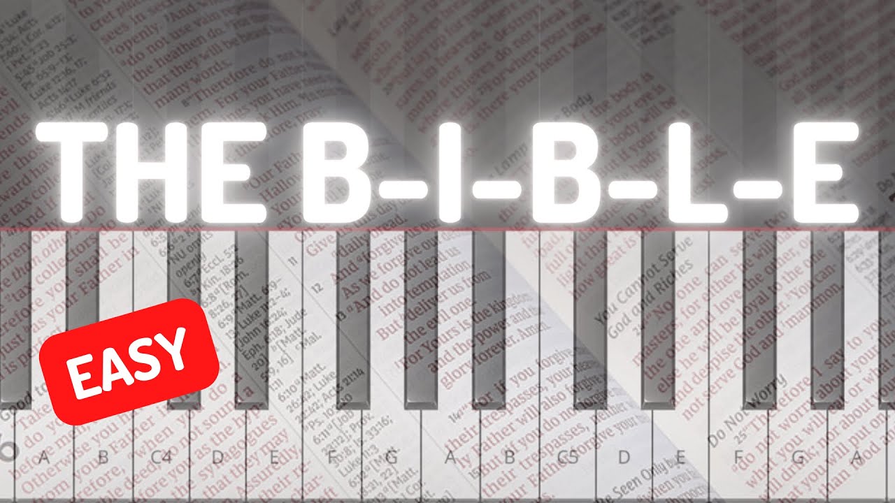 📚 The B-I-B-L-E | 🎹 EASY, SLOW Piano Tutorial | @HymnalKingdomKids ...