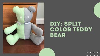 Split Color Teddy Bear | Kawaii AF | My First Custom Bear | Simplicity Pattern 9524