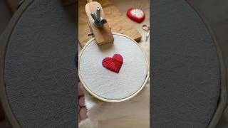 How to embroider a trendy heart with simple embroidery techniques? #lovestitch #embroiderydesign