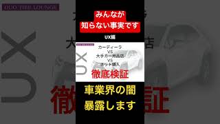 レクサス UXのタイヤ交換の料金を徹底比較！ビッグモーターの悪事が暴露され車業界の闇が次々に明らかに！タイヤも同じ暴利で市民を苦しめているのも事実！ネットを使って損から脱出しましょう！