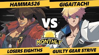 BnB 22 Losers Top 8 - hamma526 (Sol) Vs. Gigaitachi (Ky) Guilty Gear Strive