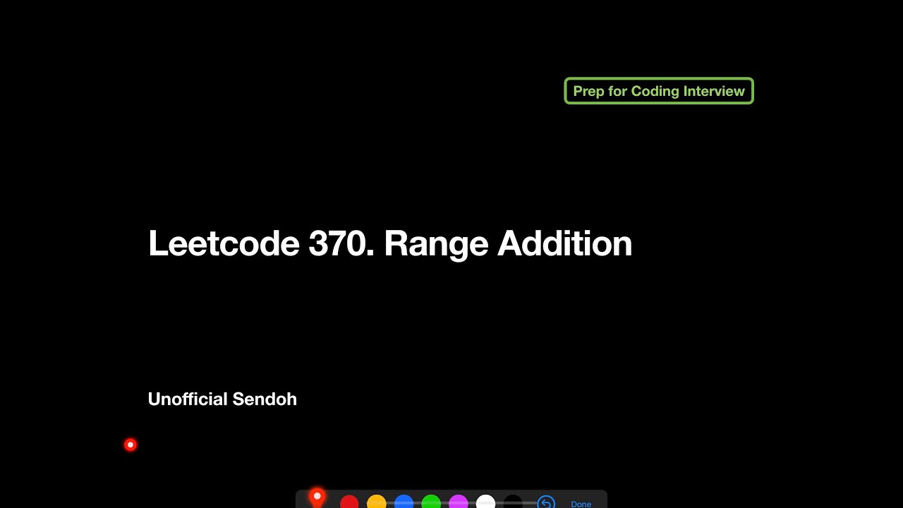Leetcode 370 Range Addition C Youtube
