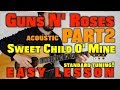 How to play Sweet Child O' Mine Part 2 easy acoustic