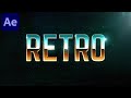 Retro Text Animation in After Effects - After Effects Tutorial | No Plugins Required