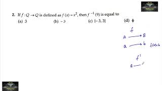 If f: Q to Q is defined as f(x)=x^2 then f^-1(9) is equal to