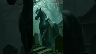 Mystical Horse in a Graveyard | AI-Generated Spooky Scene #Animal #hybrid #horse #shorts #graveyard