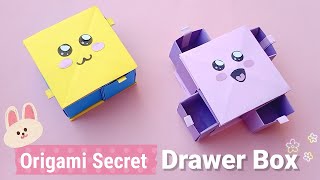 Easy way to make Origami secret drawer box l DIY Secret Stepper Box | Paper Craft | Secret Box