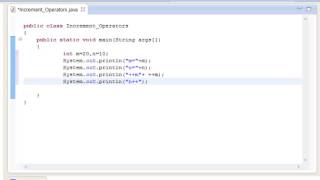 ▶ Java Programming Tutorial-9- Increment Operators Program