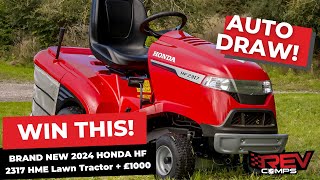 WIN THIS BRAND NEW 2024 HONDA HF 2317 HME Lawn Tractor + £1000