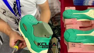 TWO COLOR EVA INJECTION MOLDING MACHINE #ELLEN #KCLKA #FOOTWEAR EQUIPMENT #MANUFACTURER