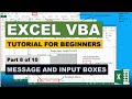 Excel VBA Tutorial for Beginners (Part 8/10): Message and Input Boxes