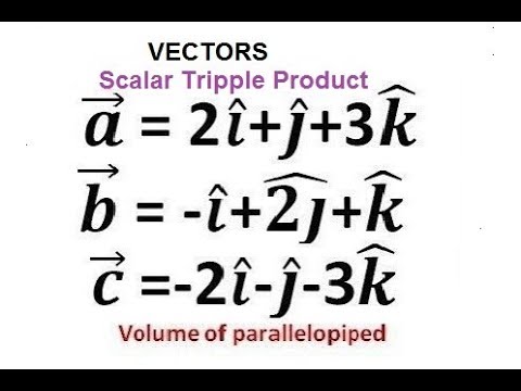 How To Find Scalar Triple Product || Volume Of Parallelopiped || How 2 ...