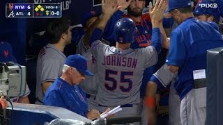 NYM@ATL: Cespedes scores Johnson on fielder's choice